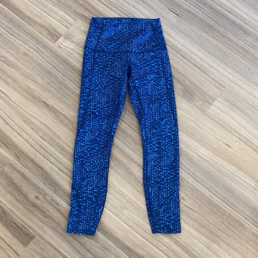 Blue Patterned Lululemon leggings